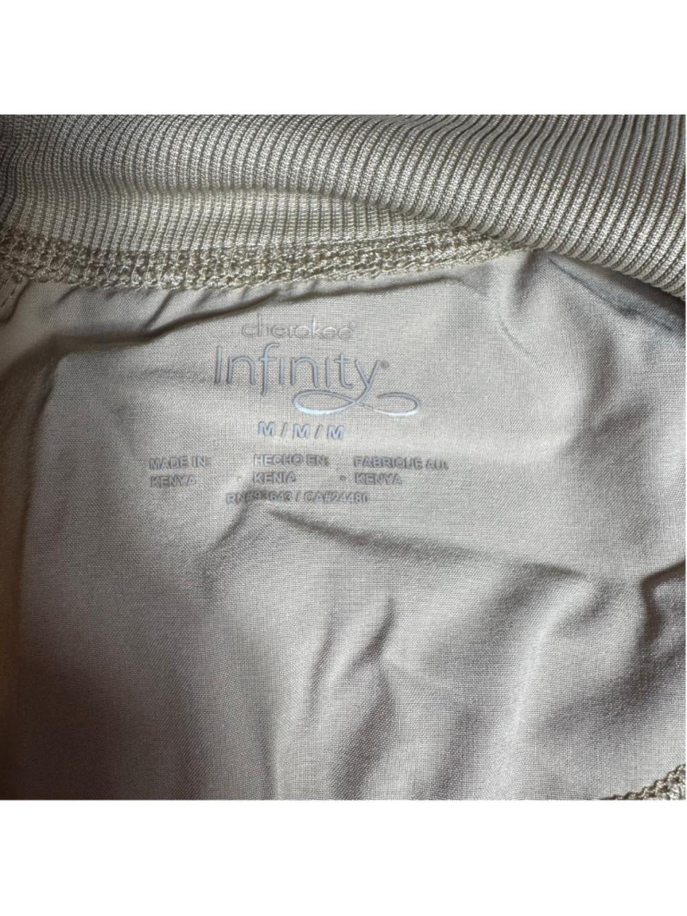 Women's Cherokee Infinity Zip-Up Jacket Size M Beige - Picture 3 of 7